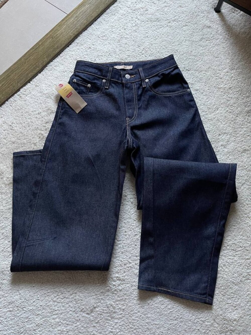 NWT Levi's Premium Baggy Dad Barrel Mid Rise Jeans Size 25/32
